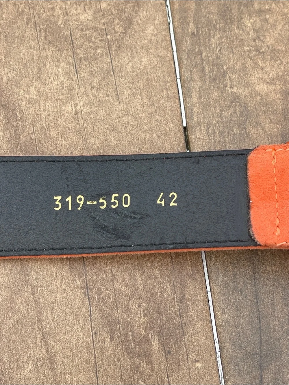VINTAGE Escada Burnt Orange Suede Belt with Tortoiseshell Hardware